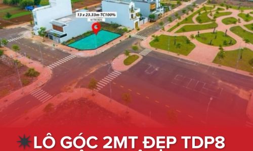💥BÁN LÔ GÓC 13M VIEW CÔNG VIÊN TDP8 ( 5.4 HA )